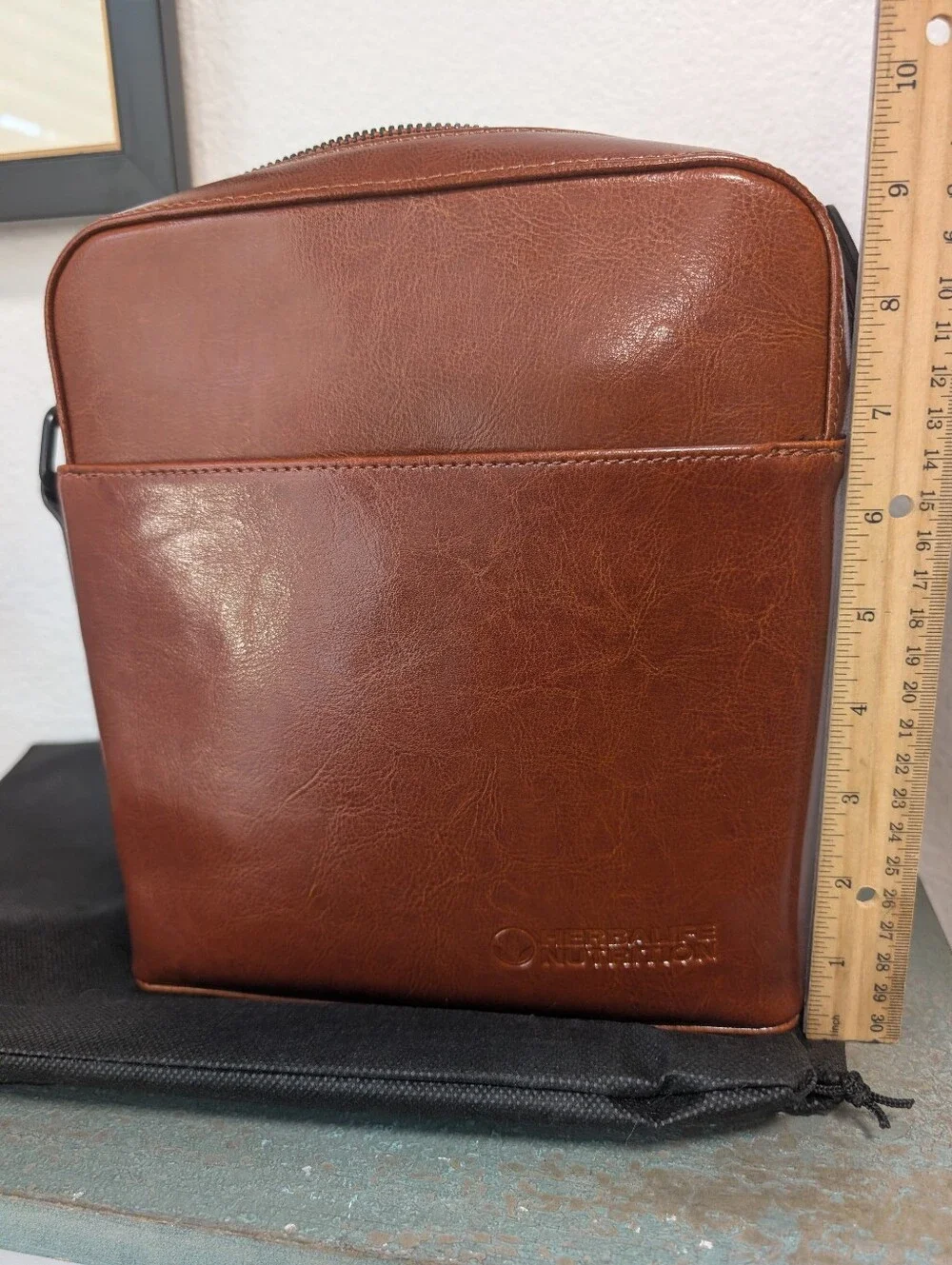 New Herbalife Nutrition Crossbody Bag Brown Faux Leather Travel Distributor